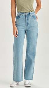 Jerseys: Junkfood - Avril Wide Leg Jean No Rips - Blue