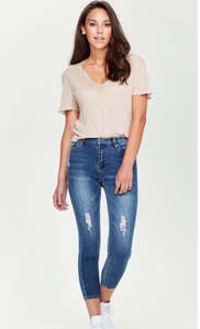 Junkfood - Aimee Short Stuff Jean | Blue