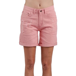 Shorts: Mi Moso Boyfriend Shorts - Pink