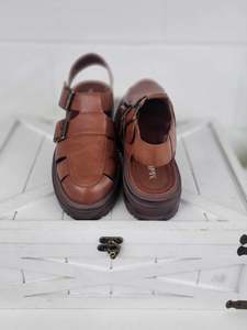 Mollini | Ailas Walnut Leather Flat Shoes