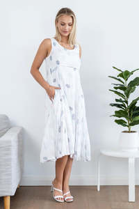 Sale: Willow Tree | Oval Paneled Print Dress