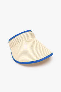 Antler: Antler - Visor | Natural Natural with Cobalt Trim