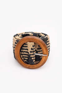 Antler: Antler - Rattan Stretch Belt | Black & Natural