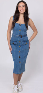 Augustine Honey Denim - MANDY DENIM MIDI DRESS