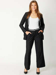 Other Brands: Cordelia St | Contrast Pant - Stripe (plus size)