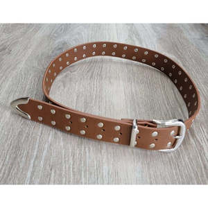 Silver Wishes: Silver Wishes Stud Belt - Tan