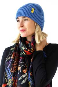 Archer House Unisex Ribbed Beanie - Bright Blue