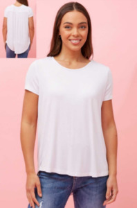 Carolyn K Morgan: CKM | Scoop Hem Tee - White