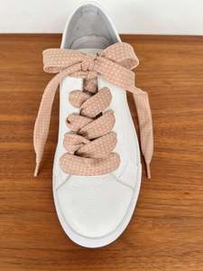 Minx: Minx Spotty Dotty Laces - Latte White Spot