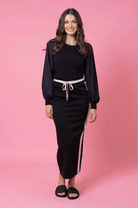 Charlo | Mattie Sweater Skirt Black
