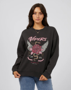 Sweater Hoodie: allabouteve | Viper Standard Crew - Washed Black