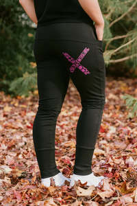 Bottoms: Homelee | Apartment Pants - Winter Weight - Black with Orchid Damask X