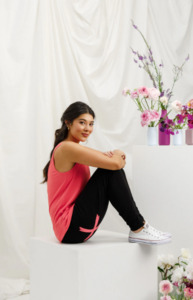 Bottoms: Homelee | Apartment Pants - Black with Berry X