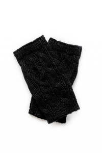 Stilen: Stilen Cable Fingerless Gloves - Black