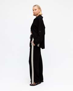 Pant: Label of Love | BLACK WITH WHITE STRIPE DETAIL Pant