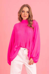 Augustine: Augustine | Lulu Pleated Blouse Pink