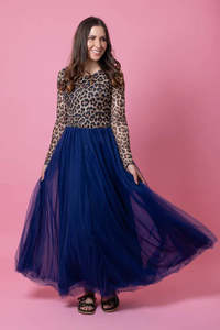 Augustine | Tessa Mesh Maxi Skirt Midnight