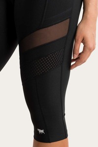 Ringers Western Active Wear: Ringers Western Kendra Womens High Rise 3/4 Tights - Black
