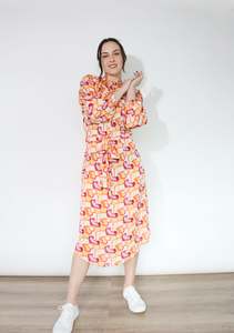 Jaclyn M: JACLYN M Kelly Dress - Cream/Multi