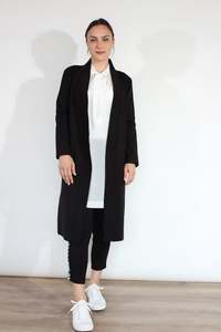 JACLYN M Jet Ponti Coat - Black