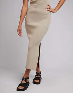 Silent Theory: Silent Theory - Elle Knit Skirt | Beige