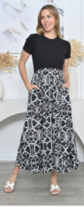 New U Collection: New U Black and white Dress