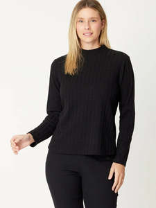 Luna Sky 1: Luna Sky | Rib Core Top - Black