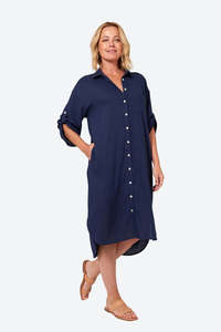 Eb Ive: Eb & Ive - Verve Shirt Dress | Sapphire