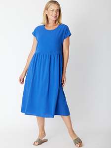 Cordelia St | Upcycle Cotton Doll Dress - Royal Blue