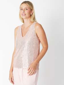 Cordelia St | Sparkle Tonight Top - Blush