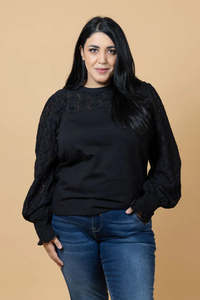 Charlo | Tommy Embroidered Top - Black