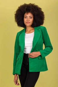 Charlo: Charlo | Juliana Cord Cotton Blazer Green