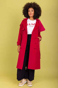 Charlo: Charlo | Amara Cord Cotton Trench Pink