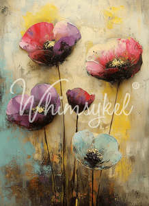 Painted Poppies | 18 lb Decoupage Tissue Paper