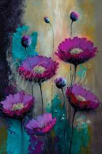 Purple Poppies | 18 lb Decoupage Tissue Paper