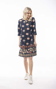 Orientique: Orientique Hera Shift Dress - Print