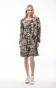 Orientique Zeus Shift Dress - Olive