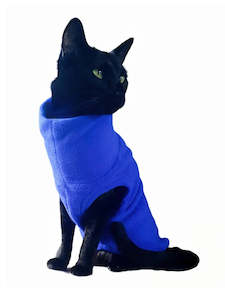 Dog Cat Fashion: STYLECOM.NZ - Blue Fleece Cat Top - Size S