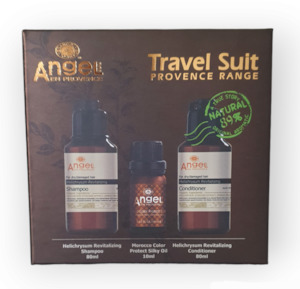 Angel En Provence: Angel En Provence • Mini Helichrysum Shampoo | Conditioner | Oil Travel Trio Set