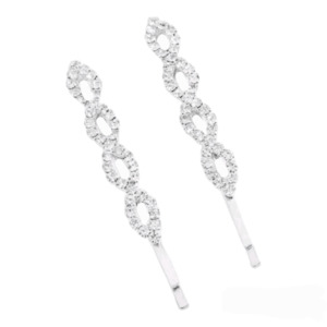 Brushes: Elegant Rhinestone Hair Clips x2