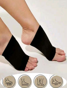 Black Elastane Foot Arch Support • 1 Pair