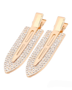 Fashion Home Accessories: Gold Rhinestone Dinky Clips • 2 Clips