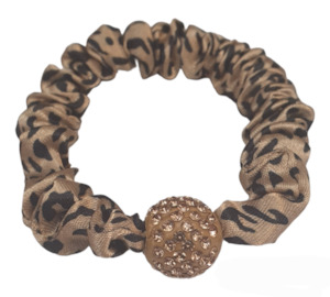 Fashion Home Accessories: Rhinestone Bead Leopard Hair Tie