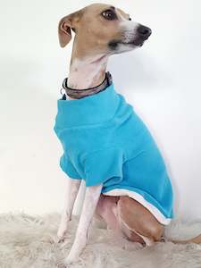 STYLECOM.NZ - NZ Made Bright Blue Fleece Dog Top • Size Large