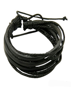 Black Leather Bracelet