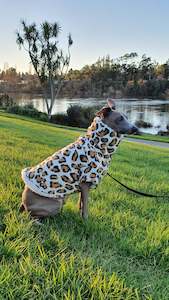 Cat Clothing: STYLECOM.NZ ~ ANIMAL PRINT + SHERPA TOP • SIZE SMALL