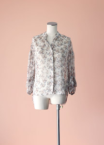 Products: Pagani - Sheer Light Floral Shirt, Size 8 - Styled in Seconds