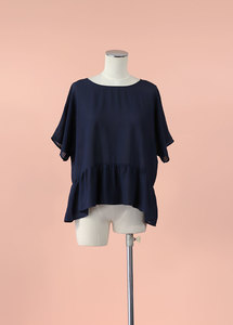 Products: Glassons - Navy Grid Mesh Blouse, Size 12 - Styled in Seconds