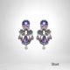 C2210 Handmade in Israel Ayala Bar earring Drop 5cm