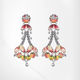 R1375 Handmade Israel Ayala Bar Earring